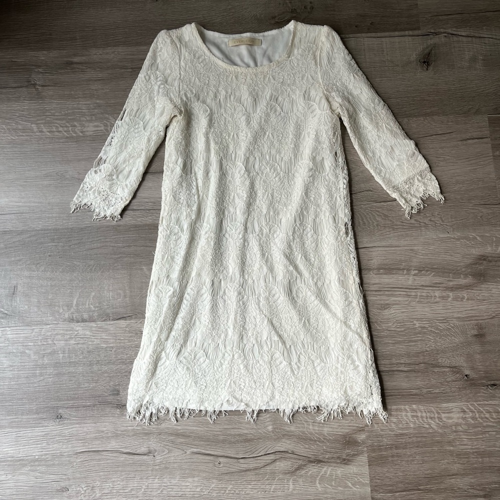 Everleigh Ivory Lace Long Sleeve Dress